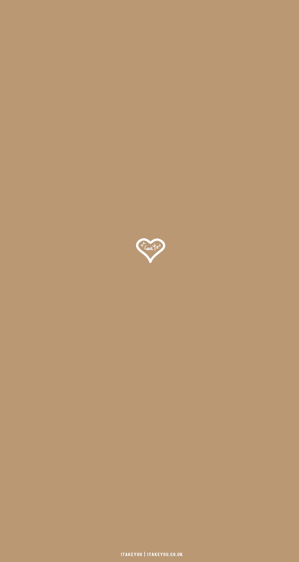 Cute Brown Heart Aesthetic Wallpaper For Phone