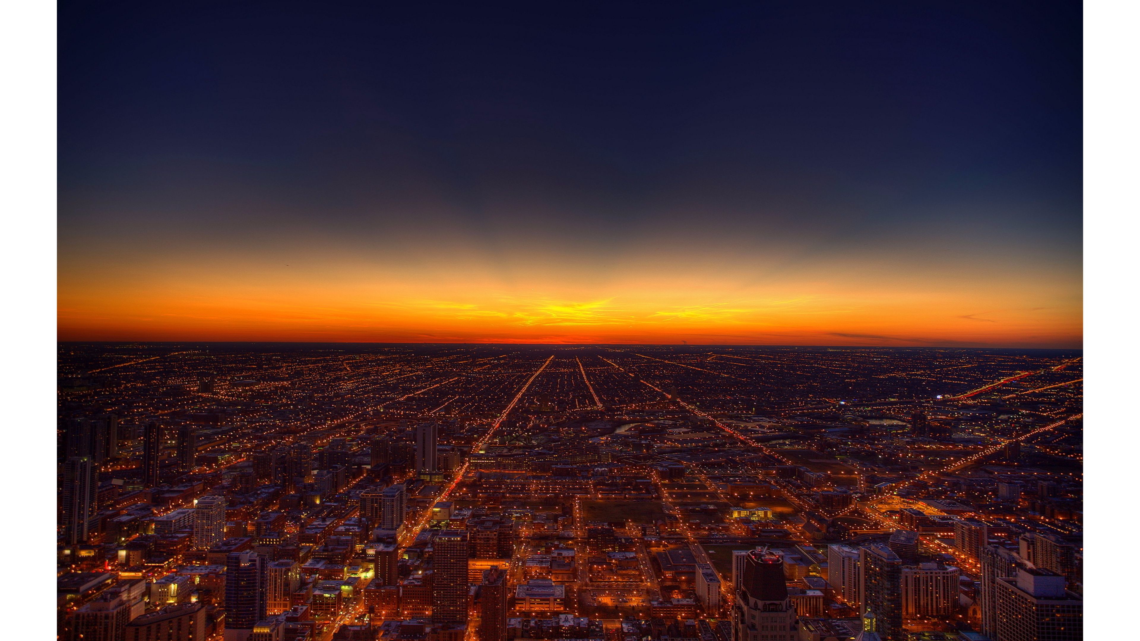 City Nights 4k Sunset Wallpaper Data