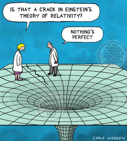 Cartoon Showing A Flaw In Einstein S Theory Of Relativity