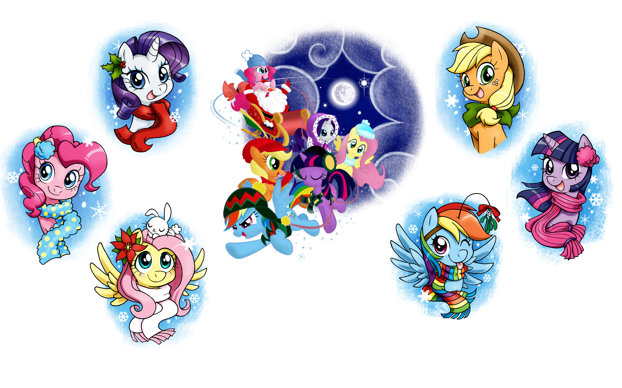 My Little Pony Christmas Time Wallpaper