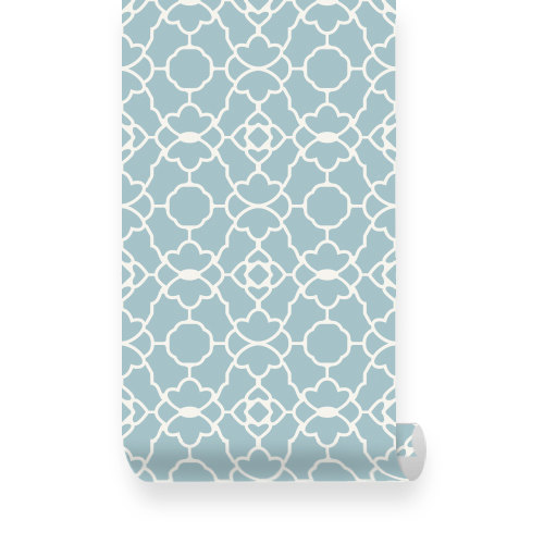 Free download Small Trellis Pattern Dusky Blue Removable Wallpaper Peel