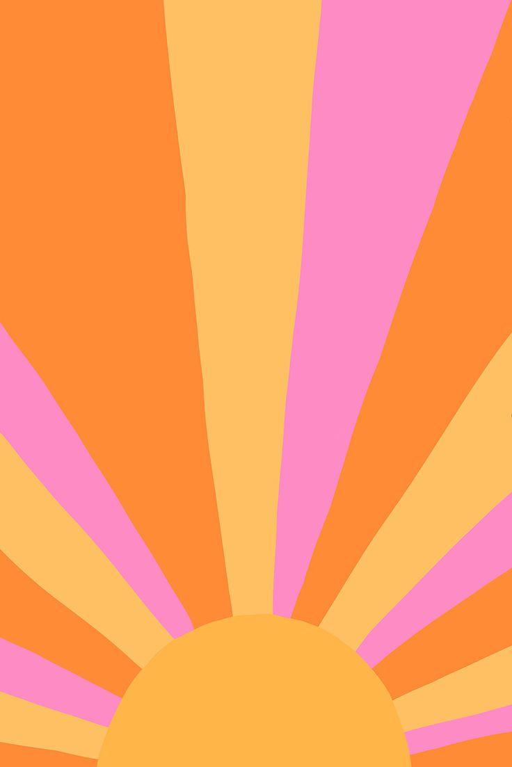 Pink Orange Sunset Wallpaper In Preppy