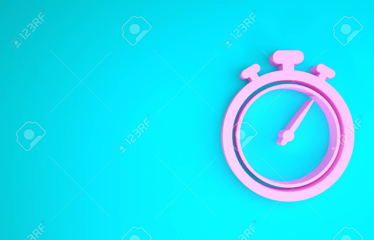 Free download Pink Stopwatch Icon Isolated On Blue Background Time