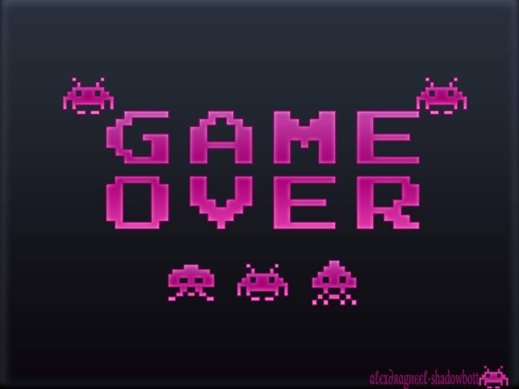 Deviantart Art Space Invaders Wallpaper Game Over