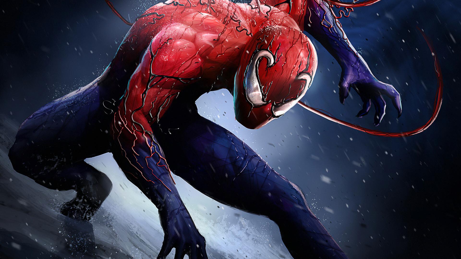 Spider Man Toxin Symbiote 4k Wallpaper
