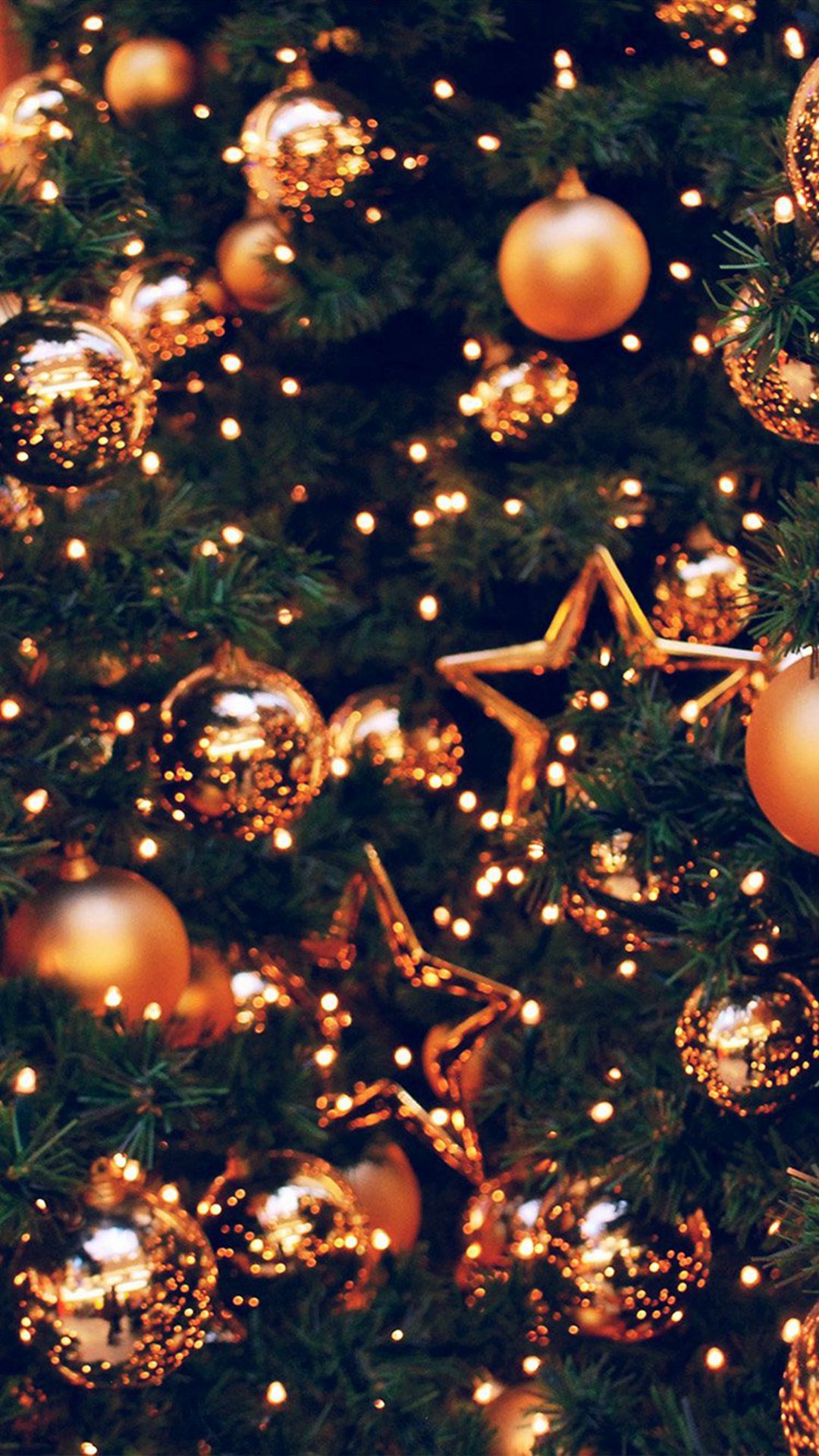 Gold Christmas Wallpaper iPhone
