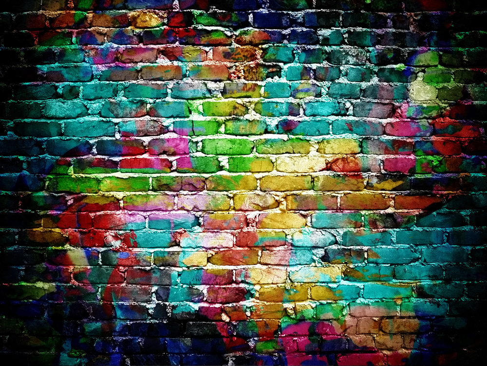 Graffiti Brick Wall Mural