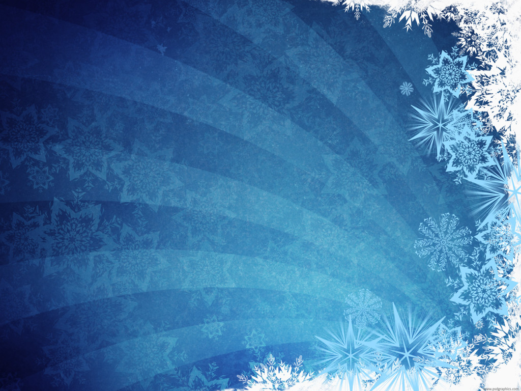 White Snowflake Background Blue With
