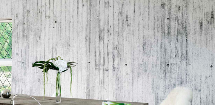 Concrete Wall collection wallpapers by Tom Haga Retail Design Blog