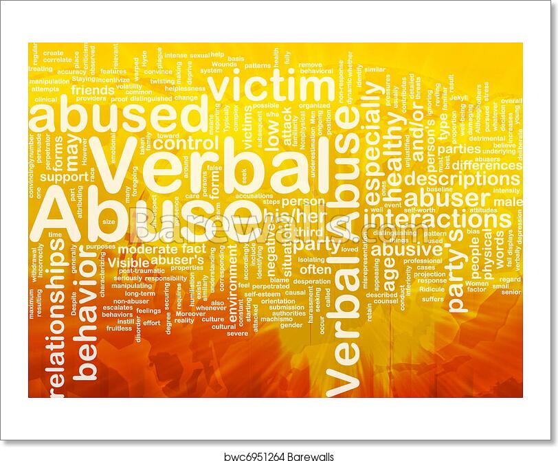 🔥 Free download Verbal abuse background concept Art Print Barewalls