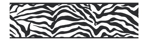  Girly Glam Zebra Pre Pasted Wallpaper Border Black   HOME WALL DECORS