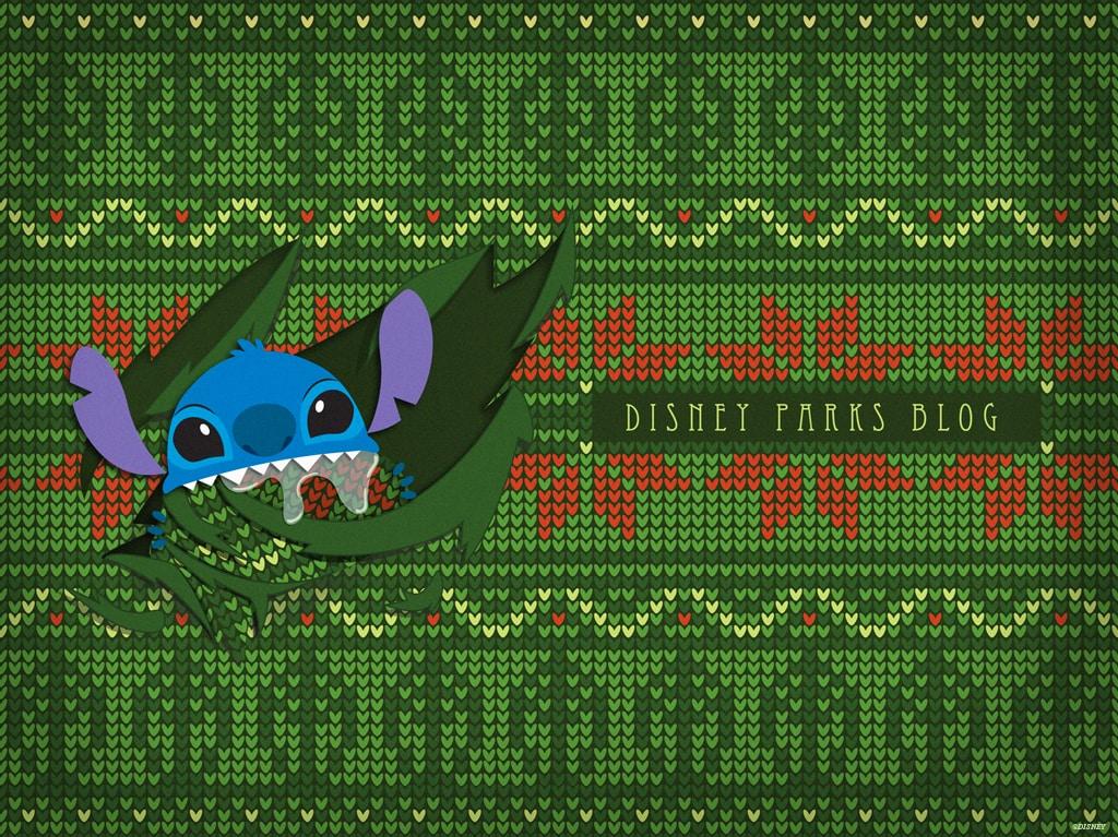 Ugly Christmas Sweater Wallpaper featuring Stitch Desktop