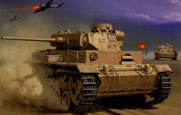 Wallpaper Panzer Tank Geman Africa Korps Ww2 Art War