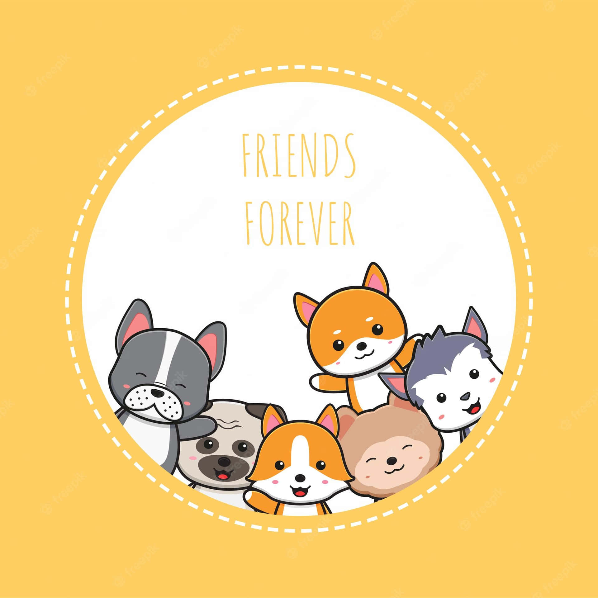 Cute Cartoon Dog Wallpaper