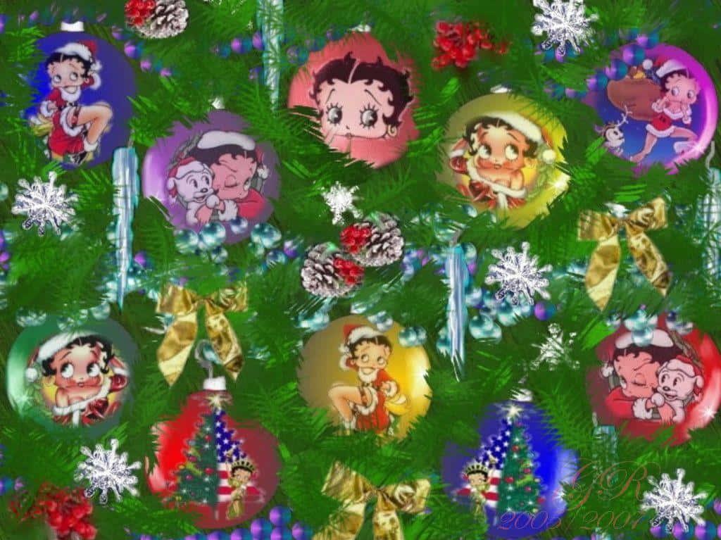 A Special Christmas Greeting From Betty Boop Wallpaper