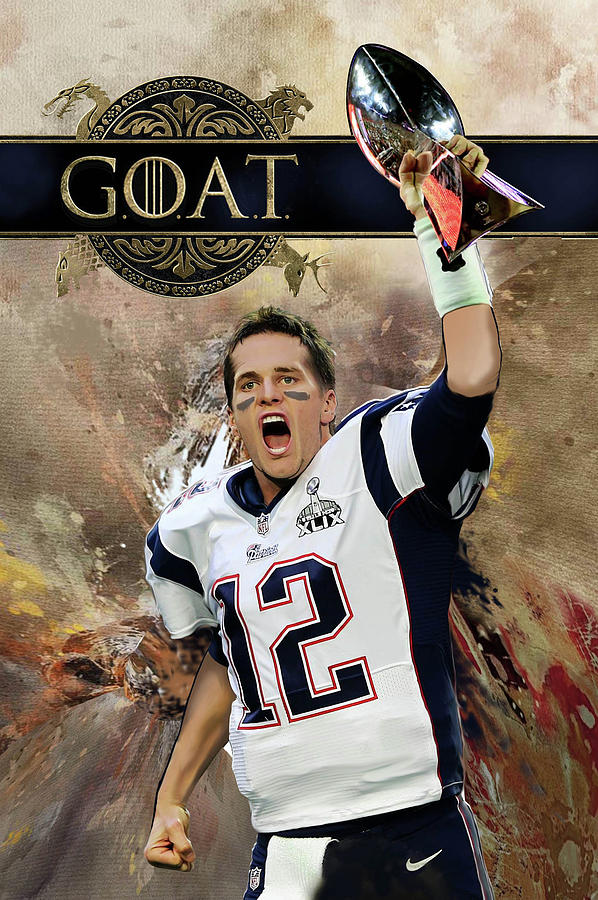 Tom Brady Goat Mixed Media By Ryan Verona Wallpaper