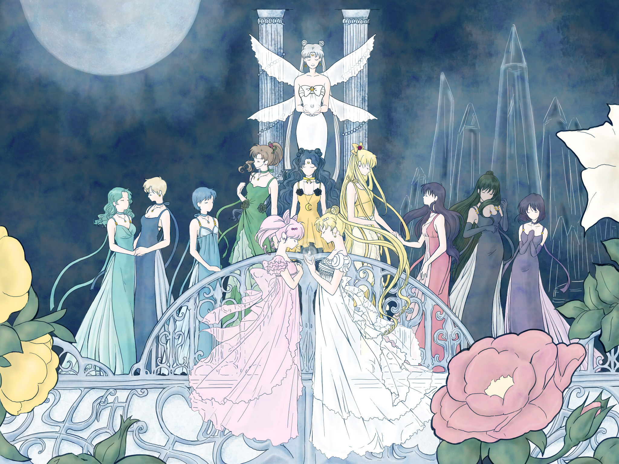 Sailor Moon Crystal Season 4 All Senshi Wallpaper by xuweisen