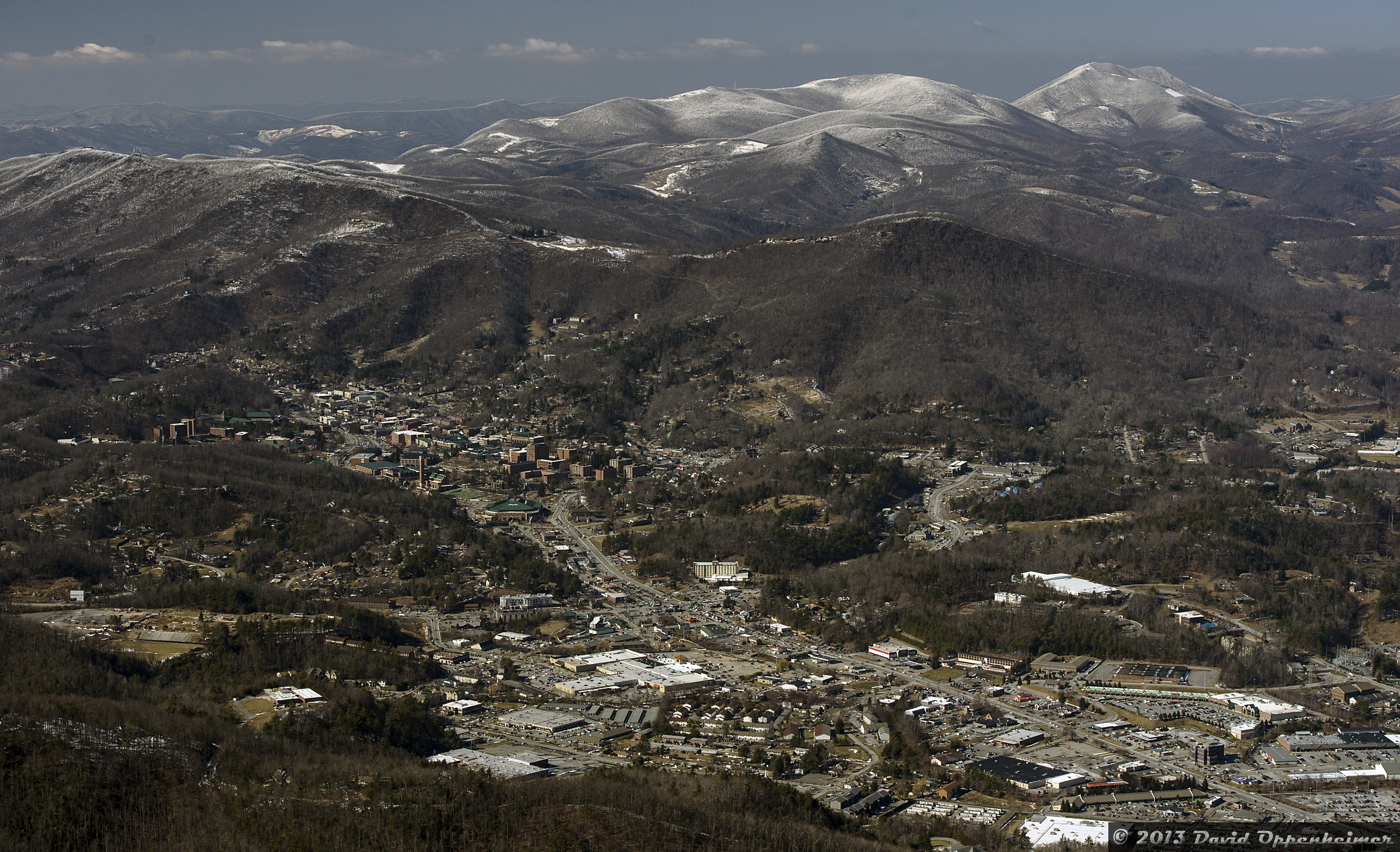 Appalachian State University Aerial Photo Of Campus And Surrounding