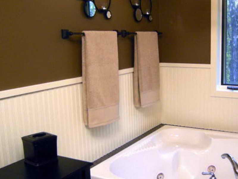 Install Faux Wainscoting Wallpaper Bathroom