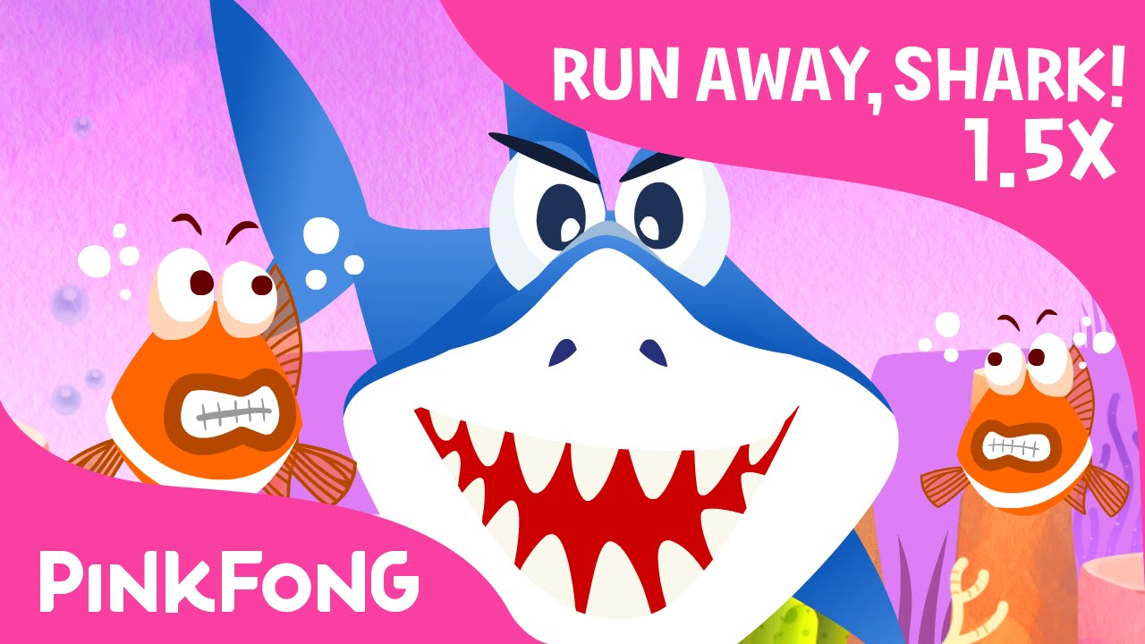 Run Away Baby Shark 5x Faster Animal Songs