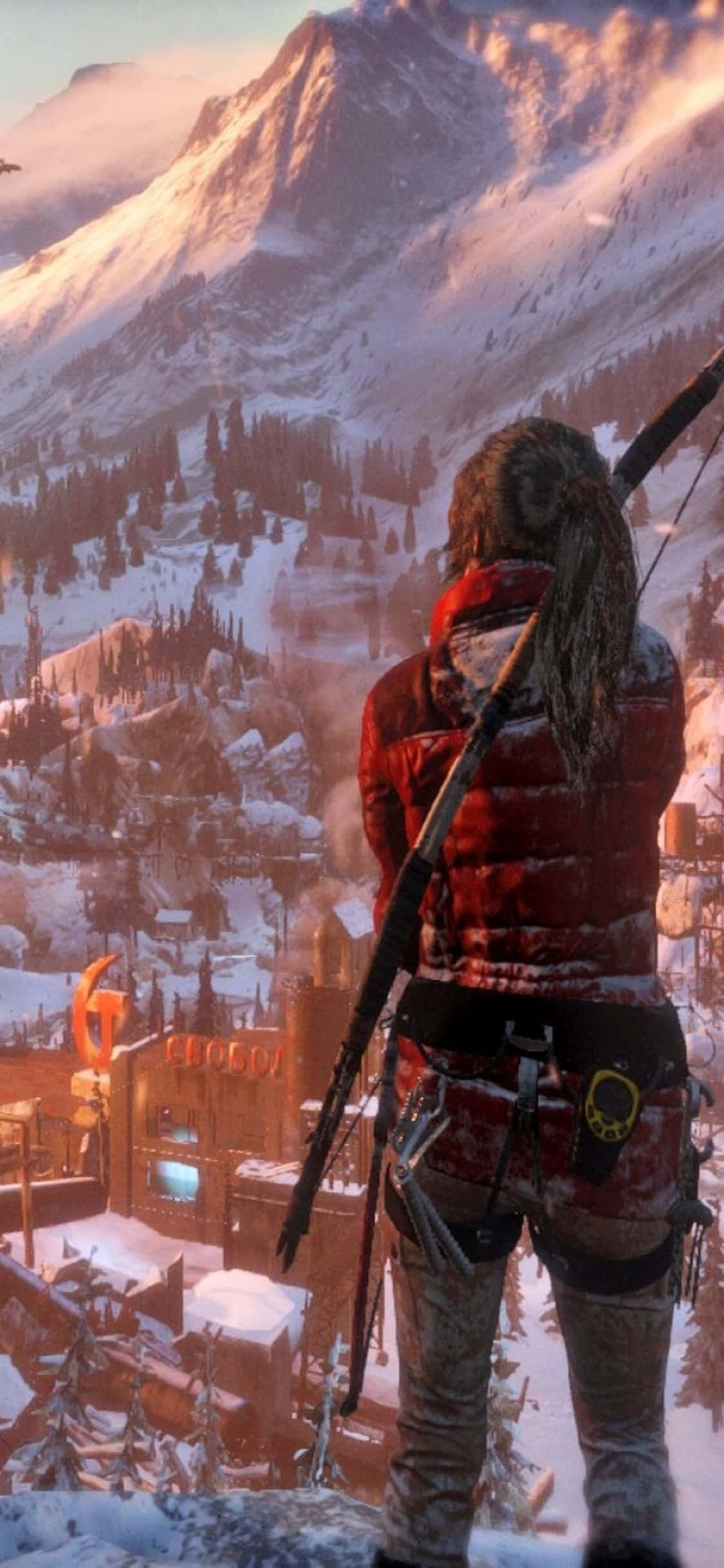 iPhone X Rise Of The Tomb Raider Background Wallpaper