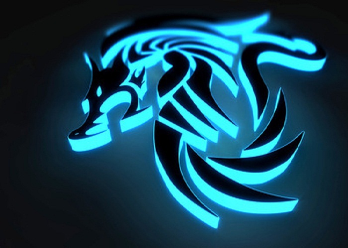 Cool Blue And Black Dragons Gorgeous Tribal