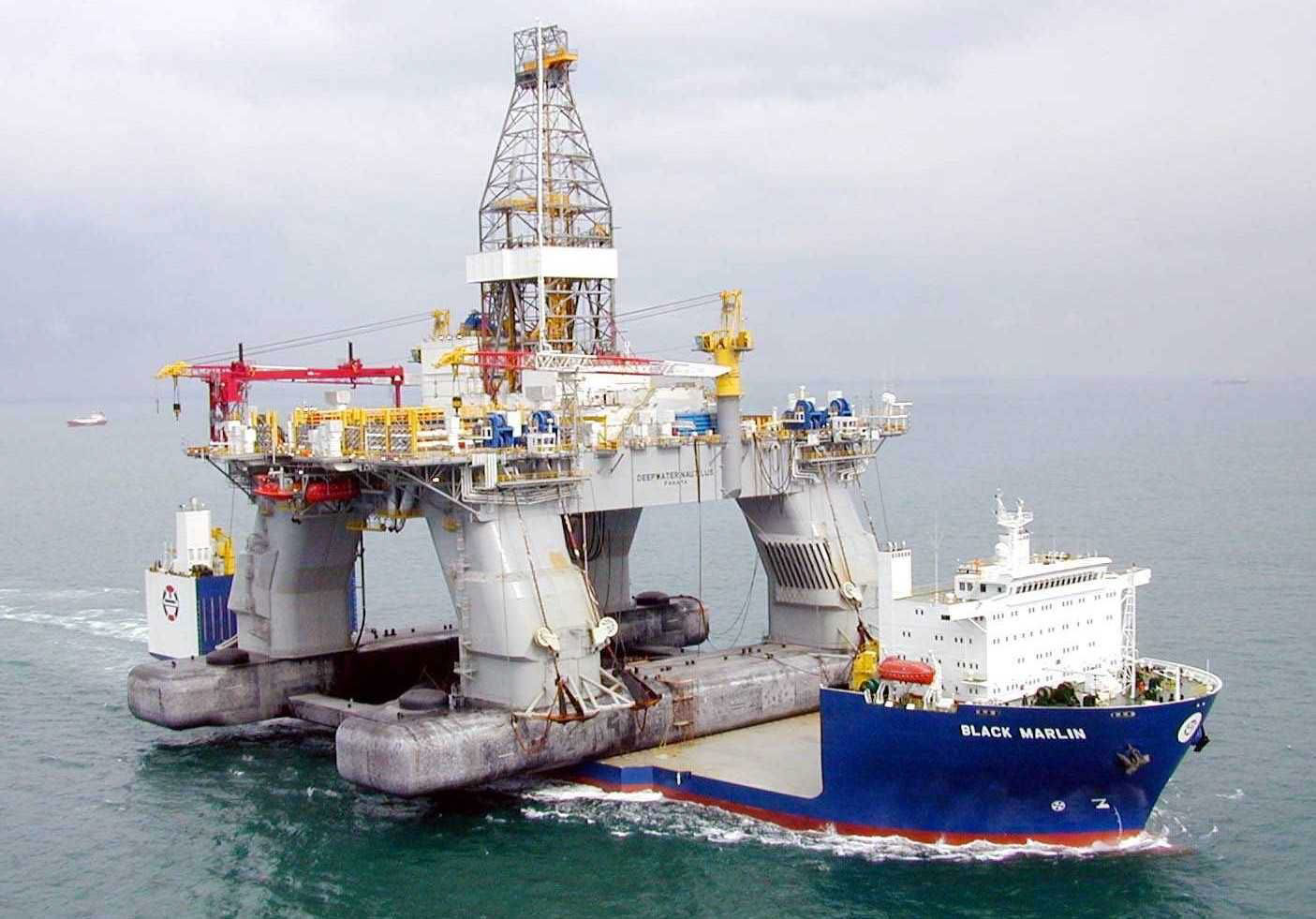 Deep Horizon Oil Platform Being Transported Into Drilling Location
