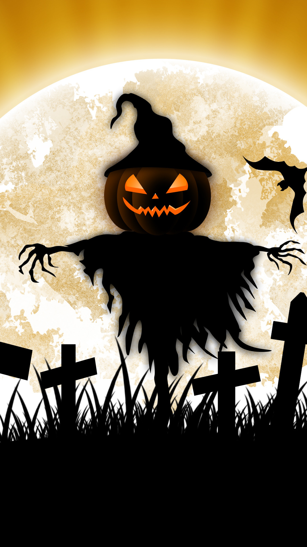 Scarecrow Halloween iPhone Plus Wallpaper