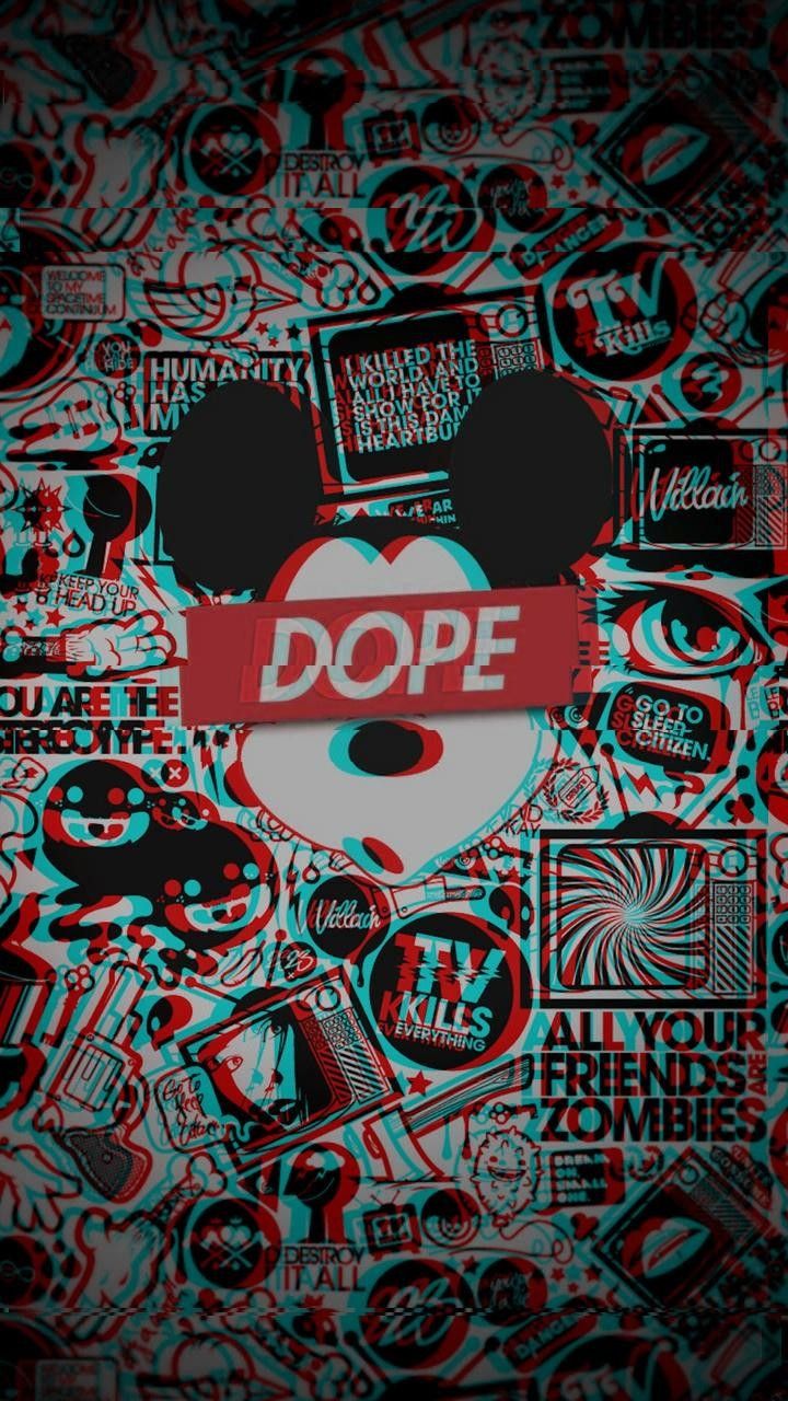Mickey Mouse Supreme iPhone Wallpaper