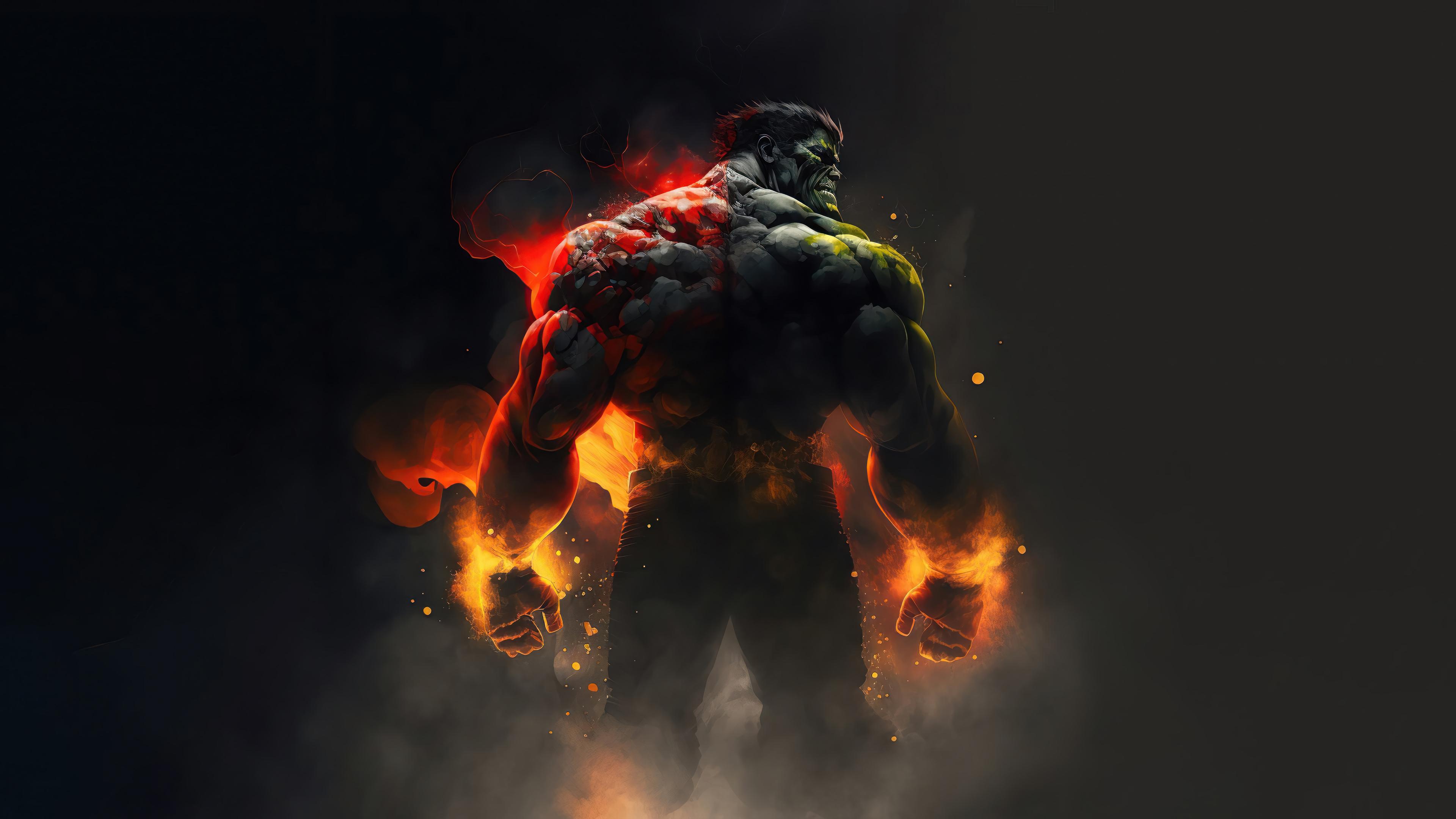 Hulk Burning Dc Ics Wallpaper 4k HD Pc 7570i