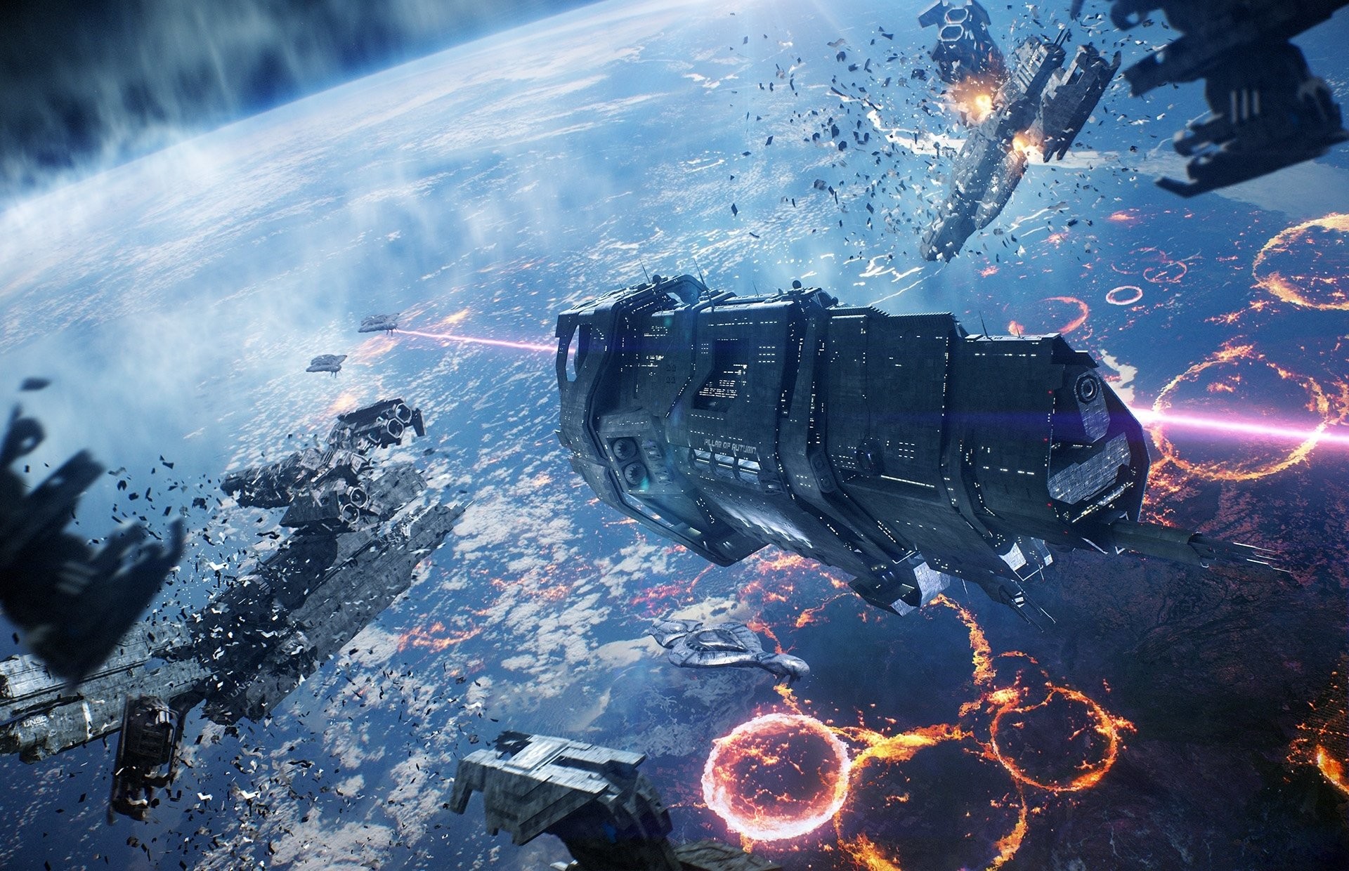 Halo Space Battle Wallpaper Image