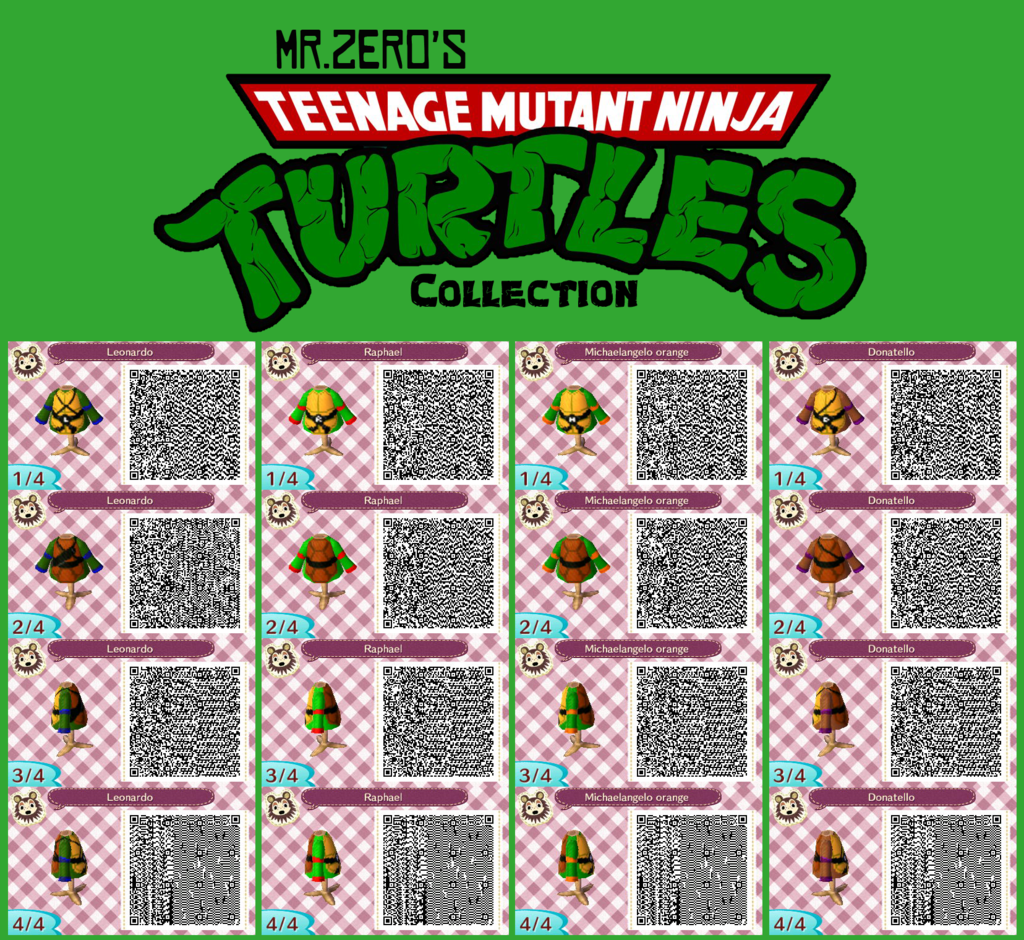 Animal Crossing New Leaf Tmnt Qr Collection By Misterzero On