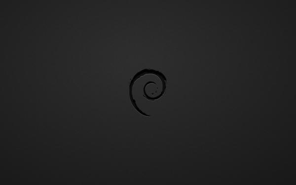 Debian Black White Wallpaper