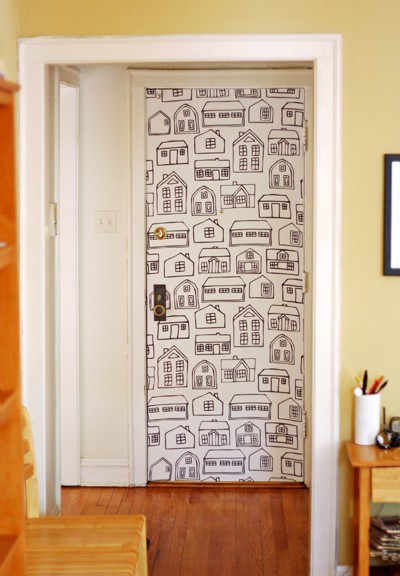 Cool Ideas To Decorate Your Doors With Wallpaper