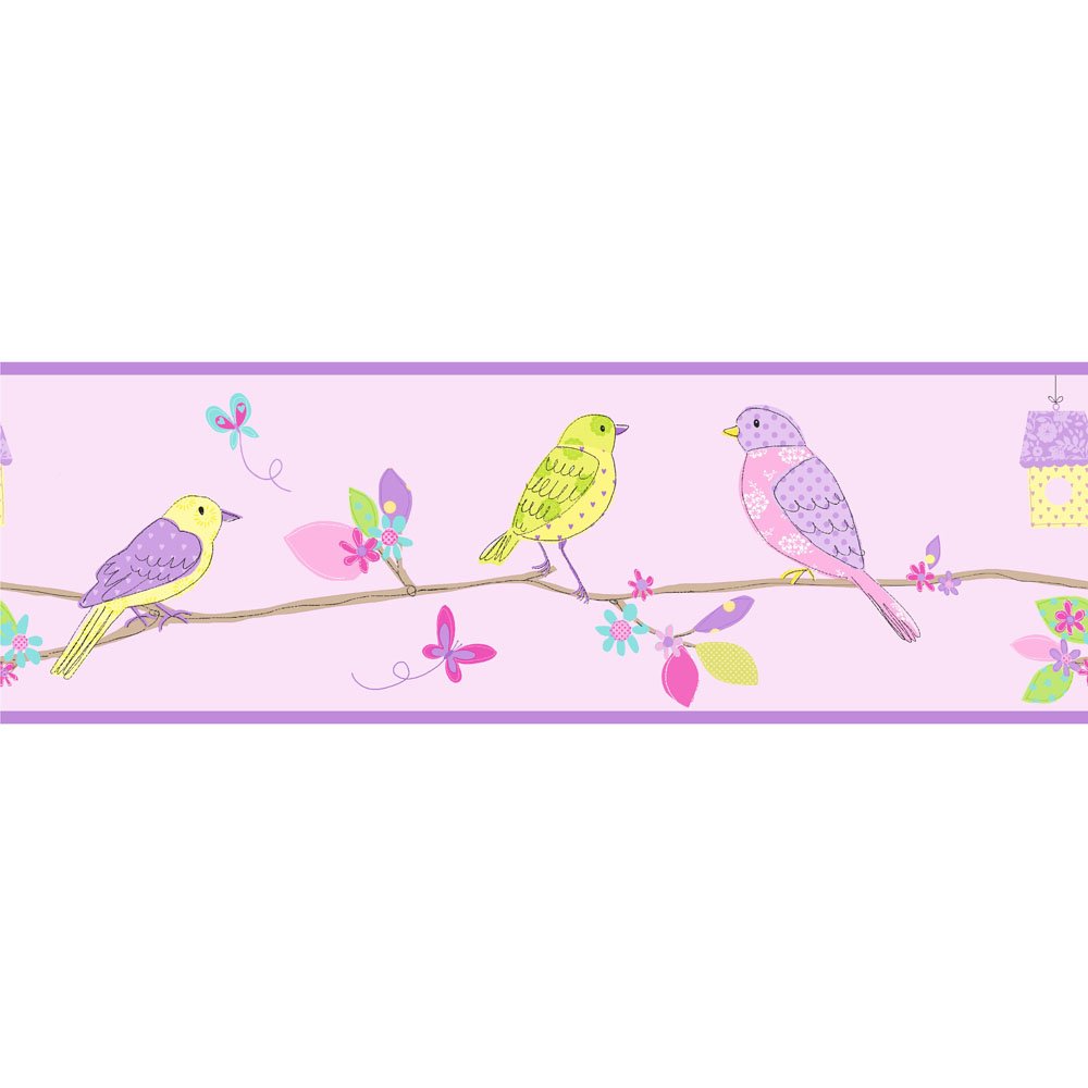 Free download Fine Decor Pretty Birds Hoopla Wallpaper Border Lilac