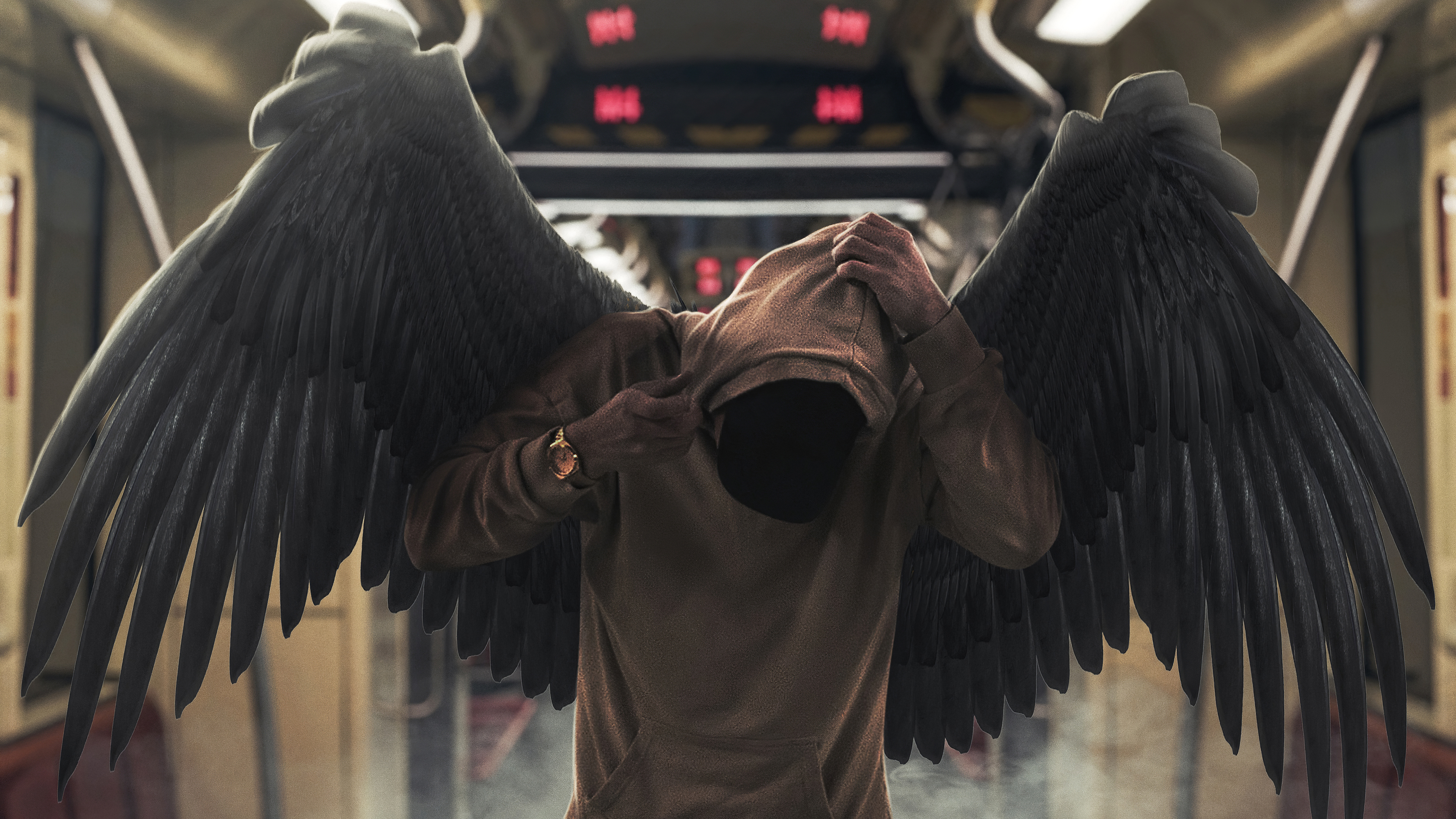 Hoodie Boy Wings 4k Wallpaper HD Photography Image Photos