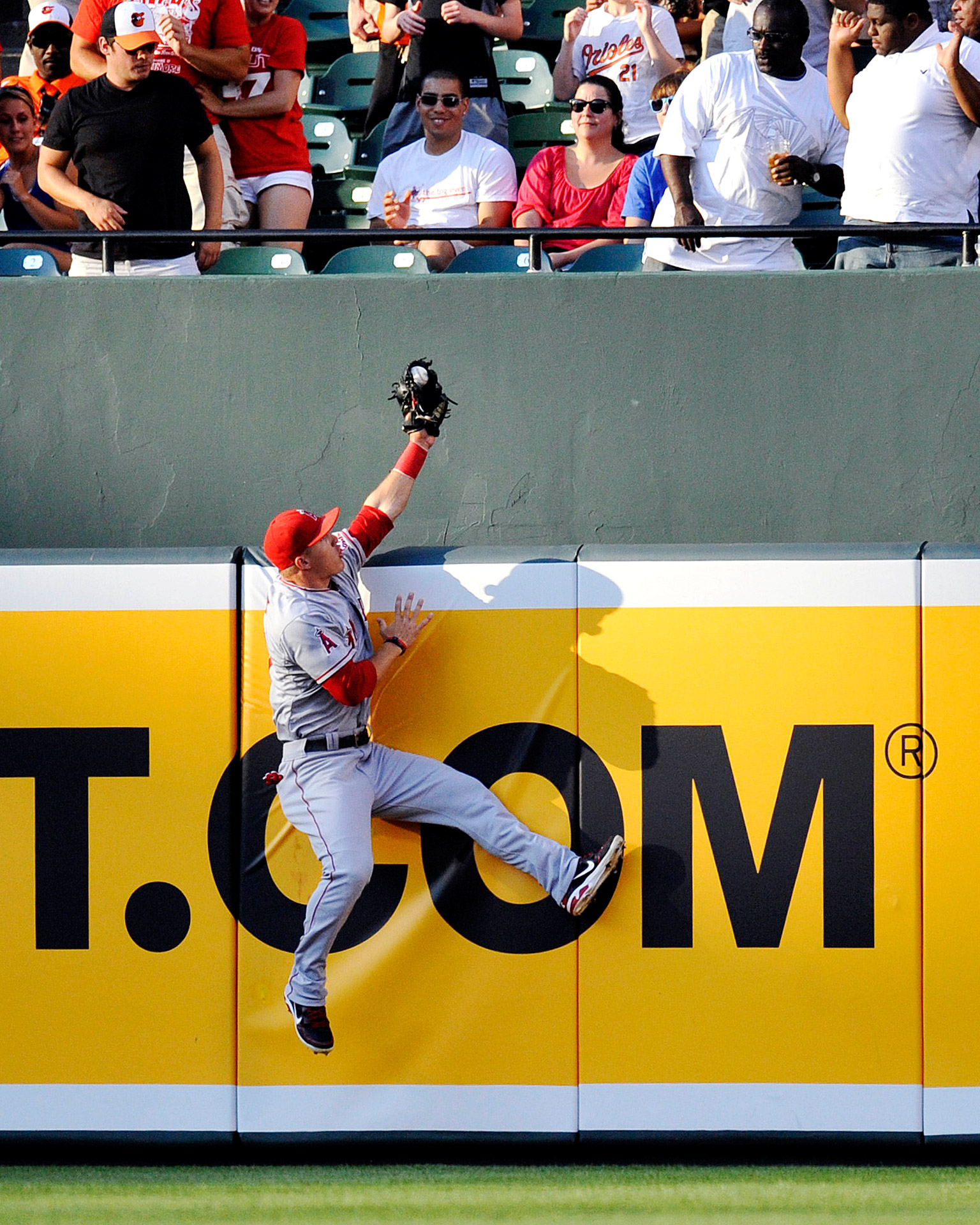 Mike Trout Robs Home Run Of Los Angeles