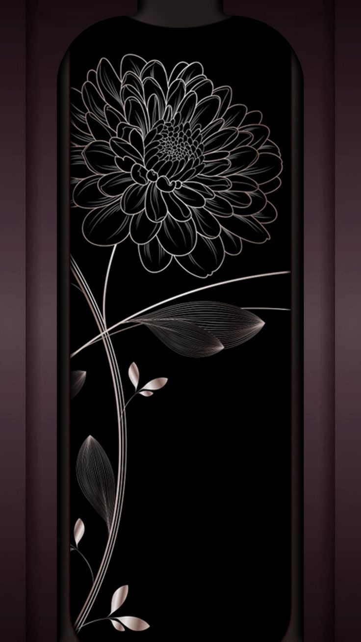 Black And White Flower iPhone Wallpaper