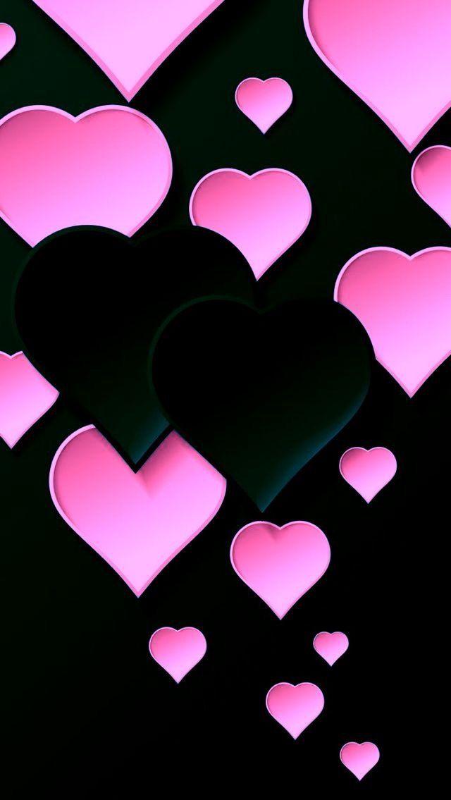 Wallpaper iPhone Love Pink Heart