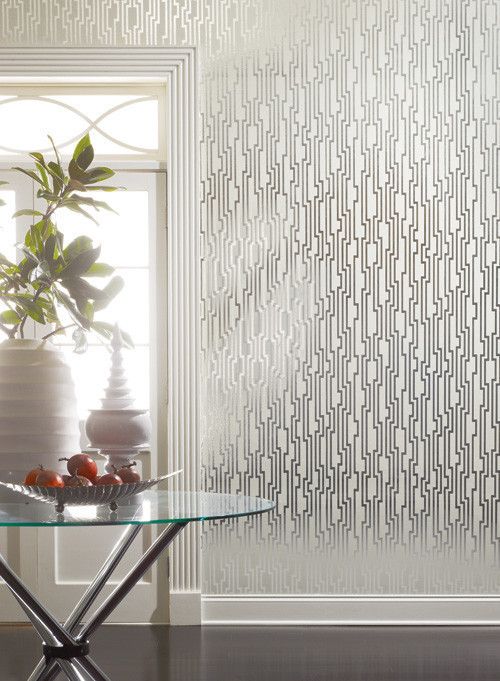 Velocity Wallpaper In Charcoal And Silver Design By Candice Olson