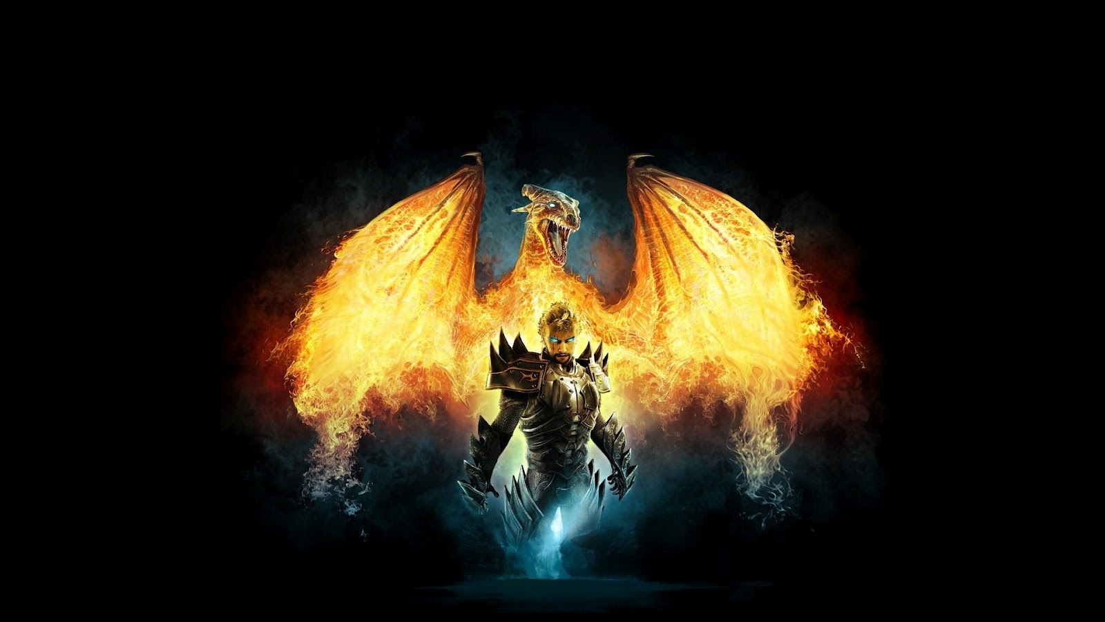 Dragon On Fire Full HD Desktop Wallpaper 1080p