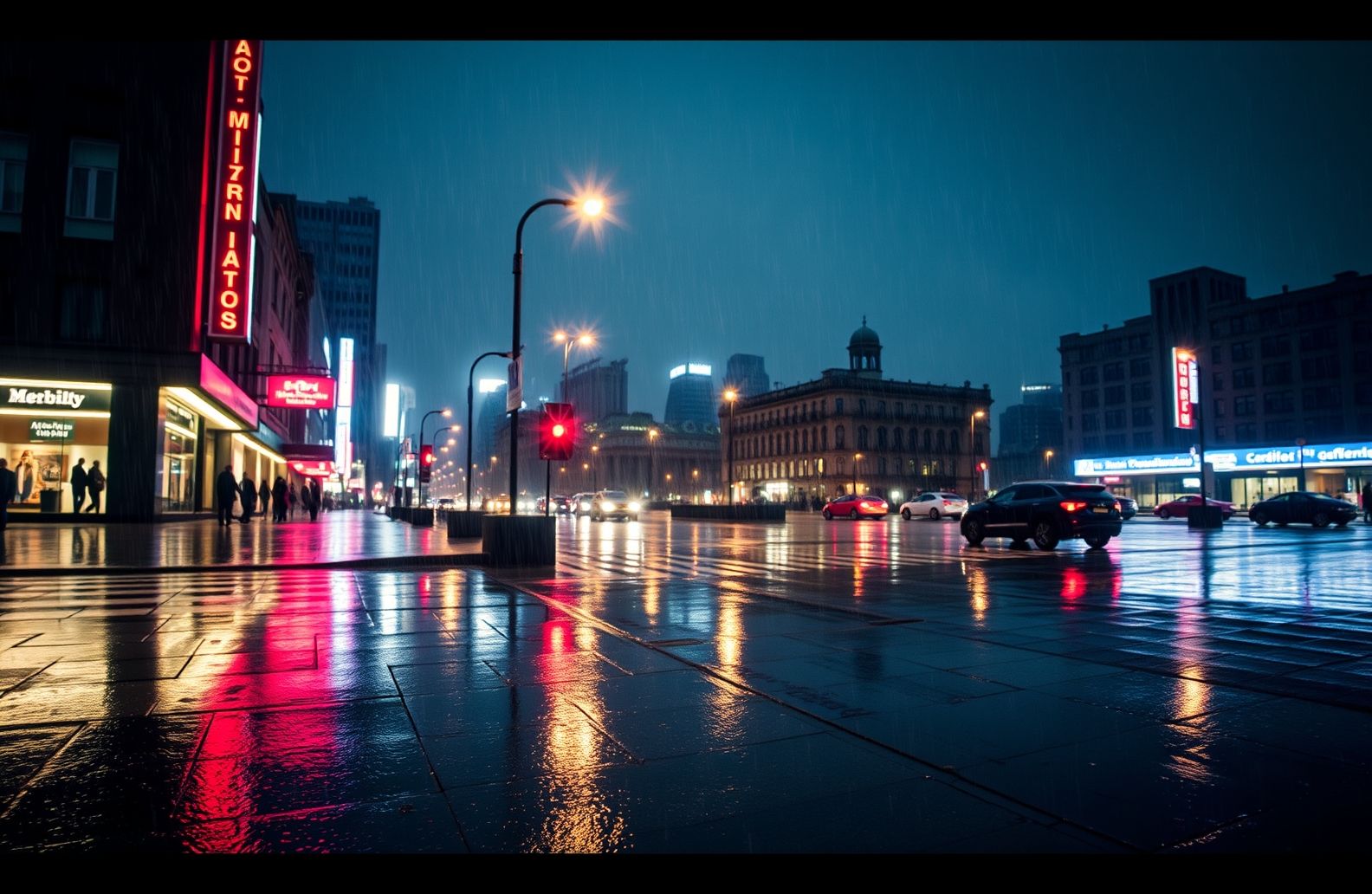 City Rain Wallpaper
