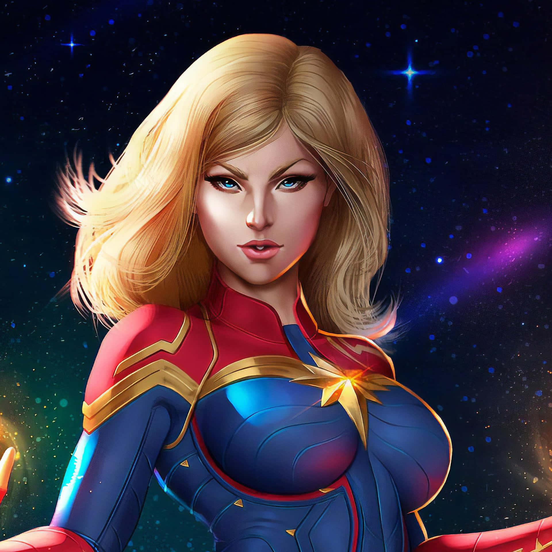 Captain Marvel Ready For Takeoff On Her iPad Wallpaper
