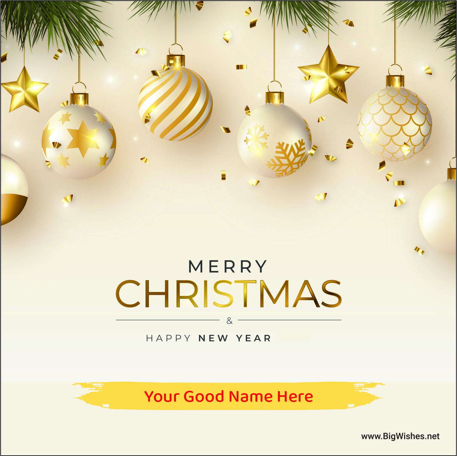 Christmas Wishes Happy New Year Greeting Cards