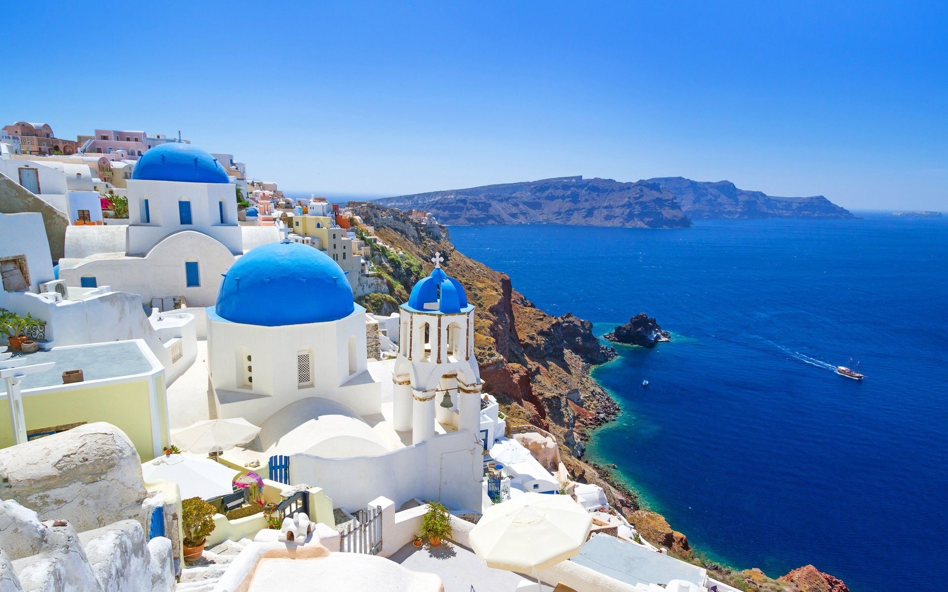 Greece Landscape Wallpaper Top