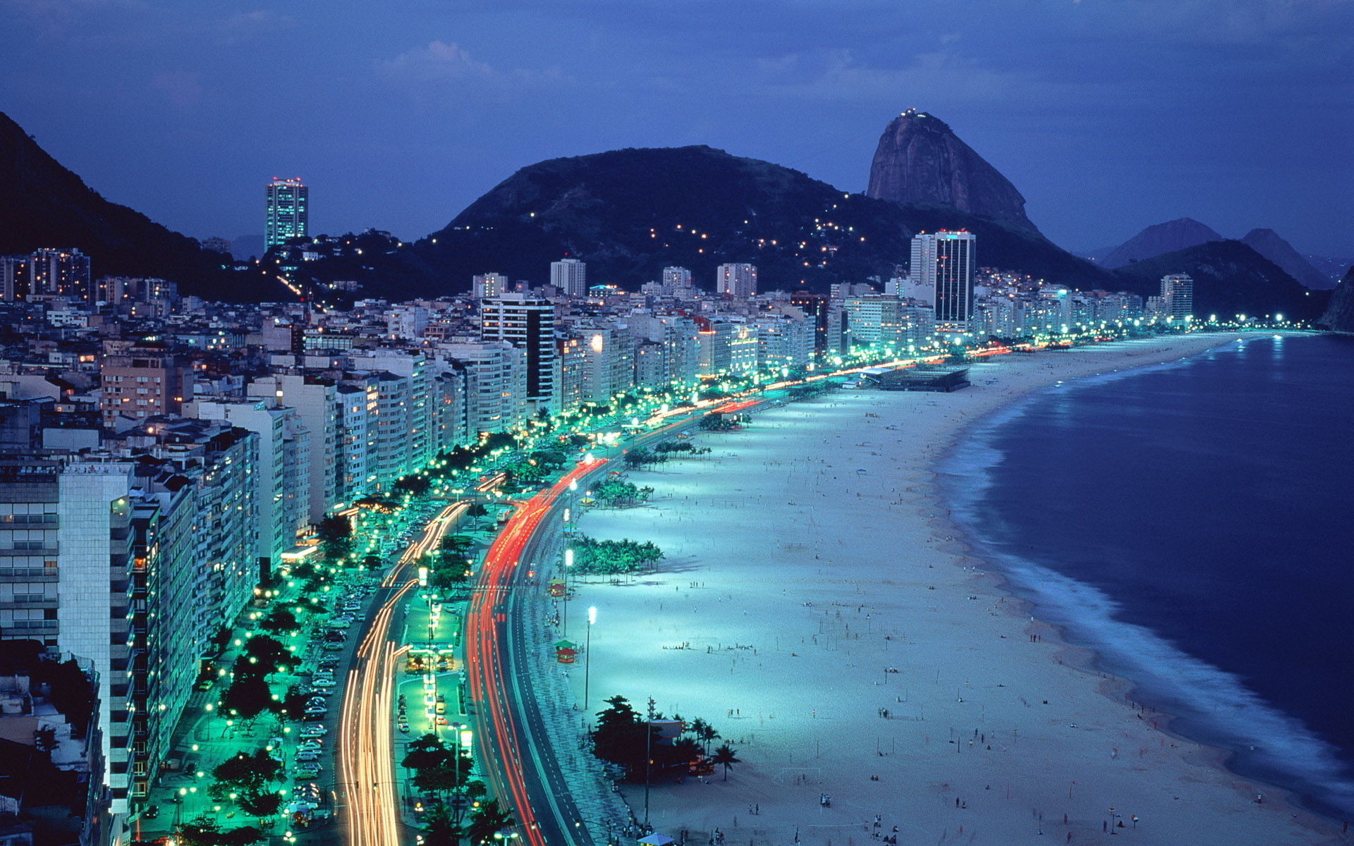 Evening Beach Wallpaper Ocean City Rio De Janeiro Brazil