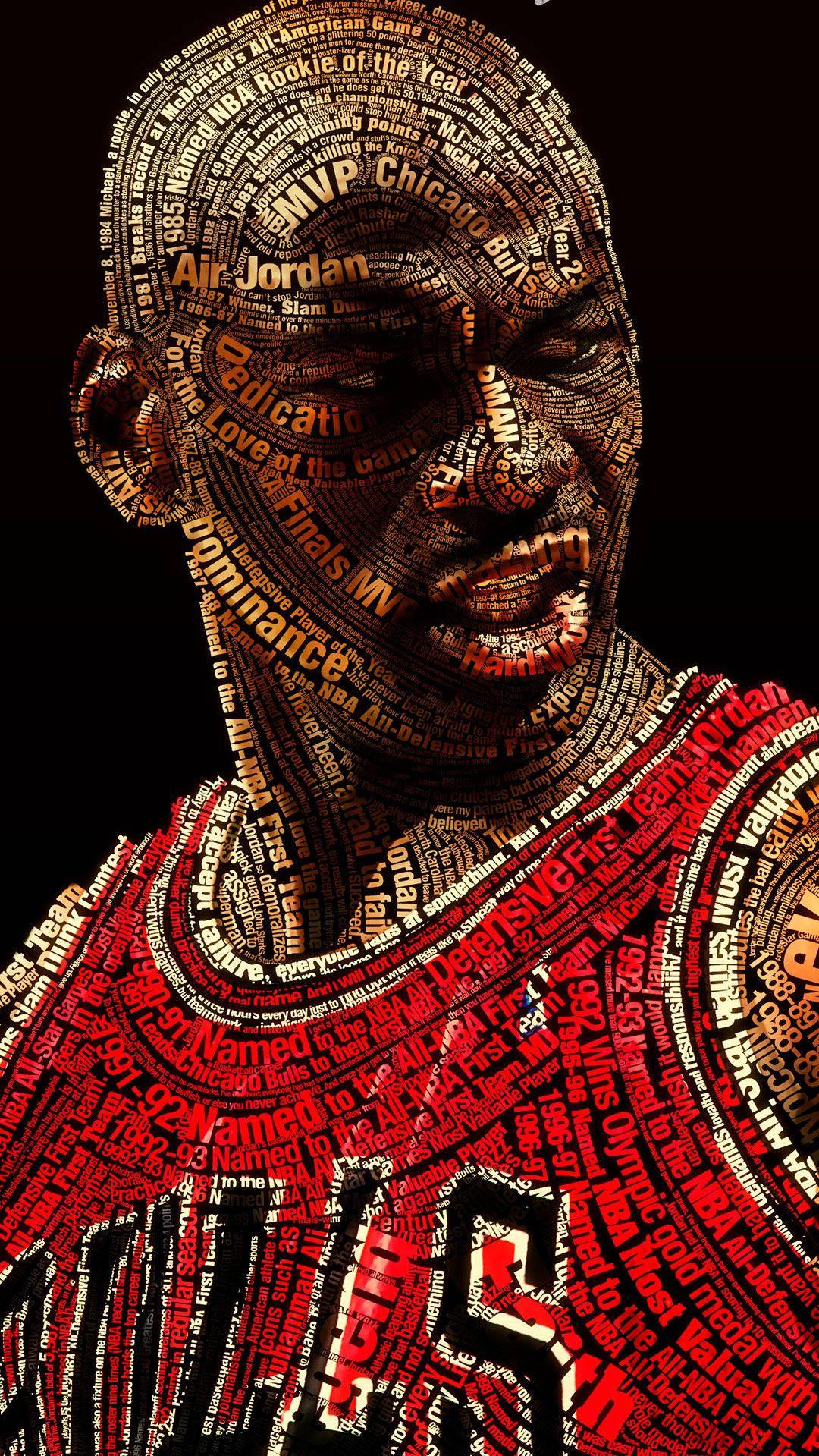 Download NBA iPhone Michael Jordan Chicago Bulls Artwork Portrait