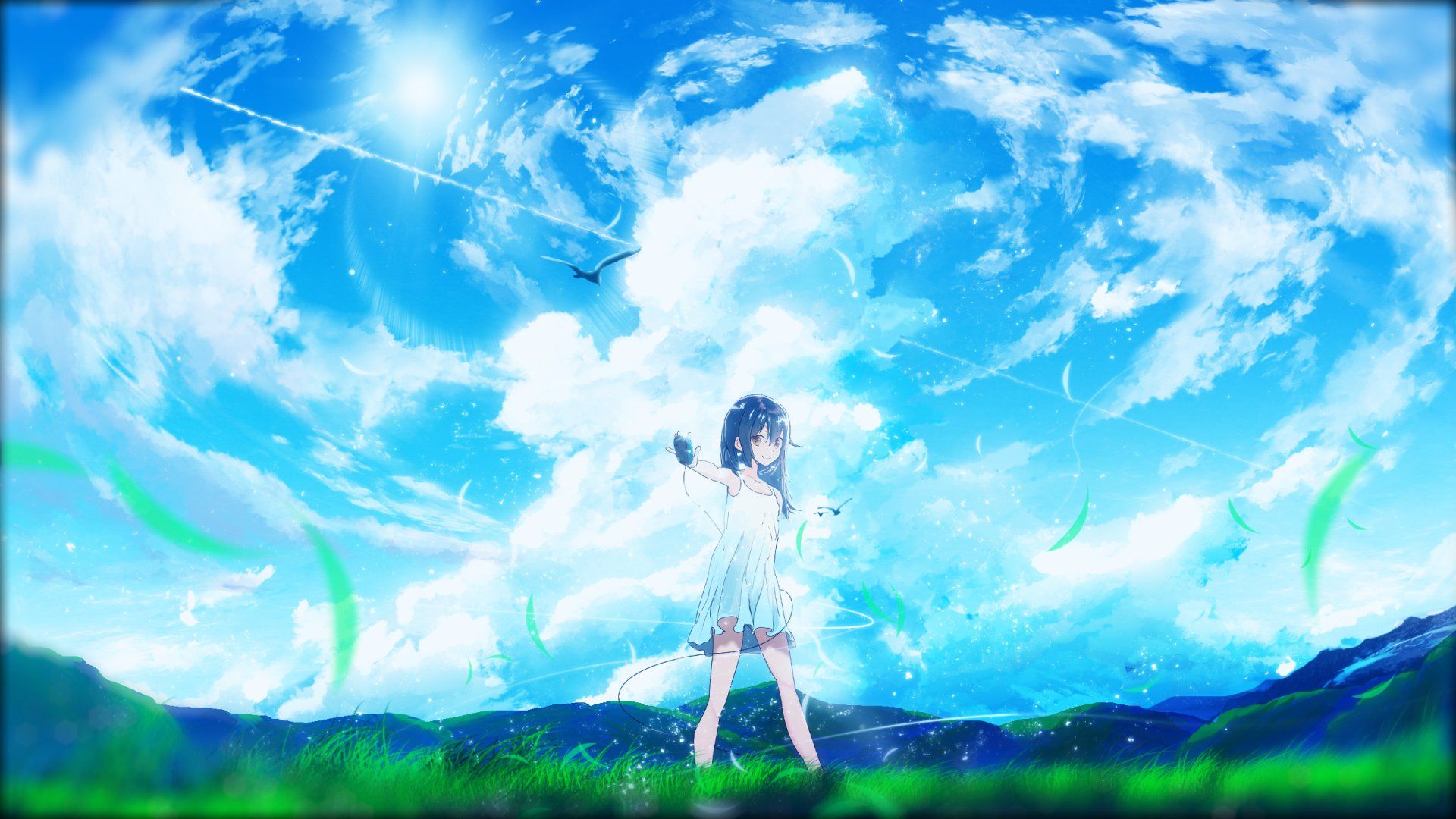 Download wallpaper Sky Anime Night Scenery section art in resolution  2560x1440
