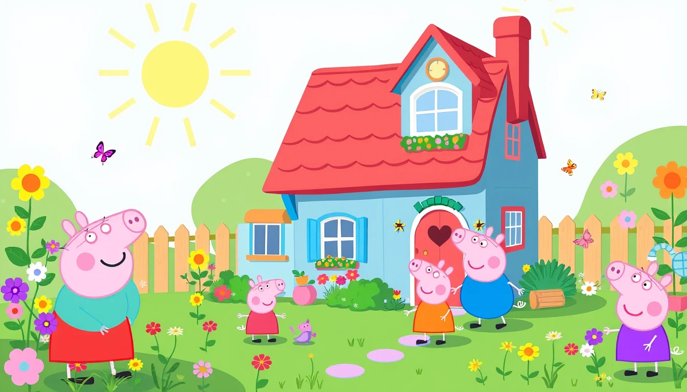Peppa Pig House HD Wallpaper