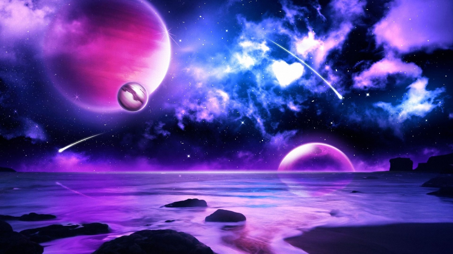 Purple Space Wallpaper HD